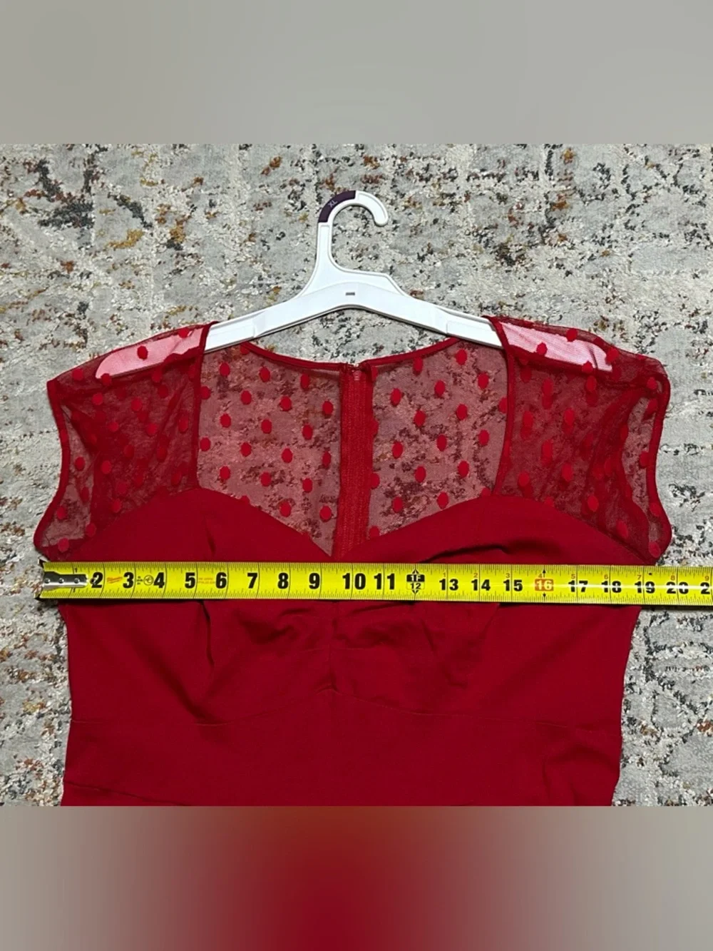 Torrid Red polka dot lace sweetheart swing dress size 16 - Picture 6 of 12